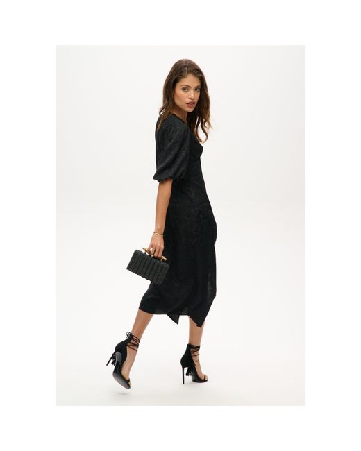 Superdry Black Short-Sleeve Midi Tea Dress