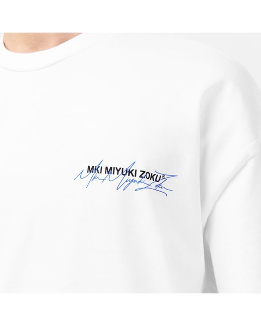 MKI Miyuki-Zoku Blue Script T-Shirt for men
