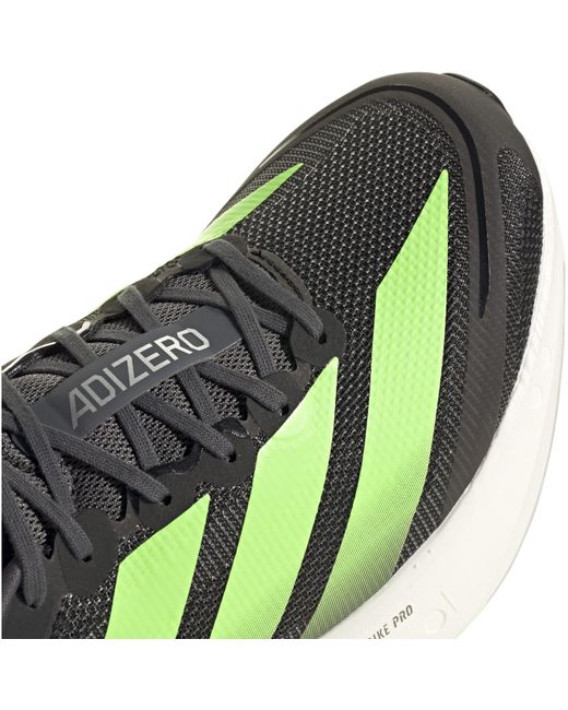 Adidas Green Adizero Boston 13 Road Running Shoes for men