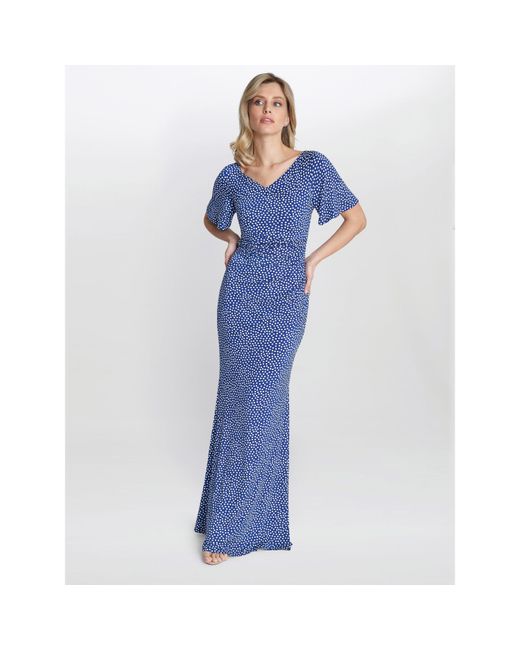 Gina Bacconi Blue Kasia Jersey Maxi Dress
