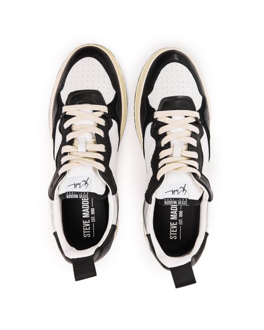 Steve Madden Black Easton Low-Top Trainers for men