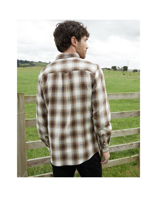 Threadbare Green Cheque Long-Sleeve Patterned Shirt for men