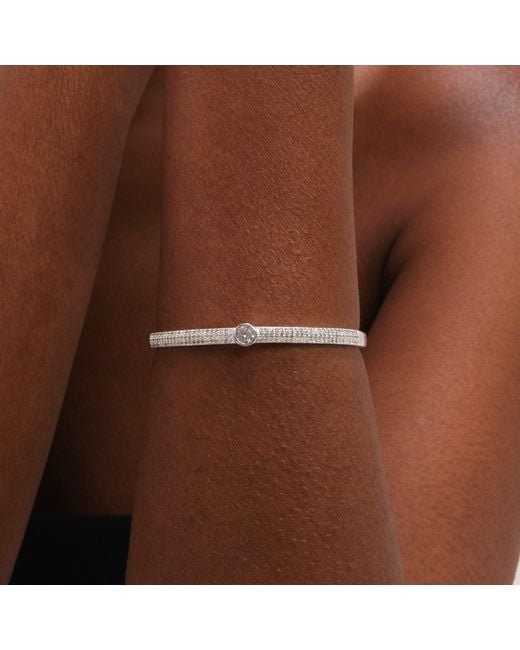 Jon Richard Metallic Plated Crystal And Pave Stone Bangle