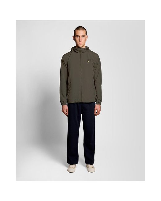Lyle & Scott Green Lyle & Scott Water Resistant Zip Through Jacket for men
