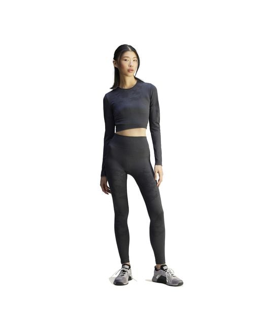 Adidas By Stella McCartney Gray Adidas Truestrength Seamless Long Sleeve Yoga Top