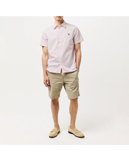 Paul Smith Pink Short-Sleeve Plain Shirt for men