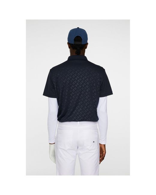J.Lindeberg Blue Short Sleeve Performance Polo Shirt for men