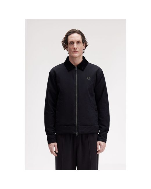 Fred Perry Blue Caban Barn Jacket for men