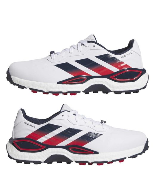 Adidas White Codechaos 27 Spikeless Golf Shoes for men