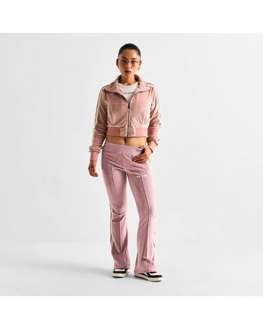 Palm Angels Pink Closed Hem Jersey Jogging Bottoms