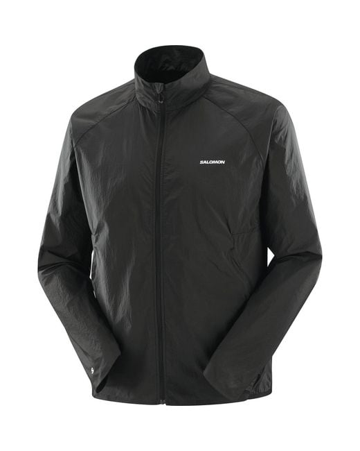Salomon Black Shakeout Fly Running Jacket for men