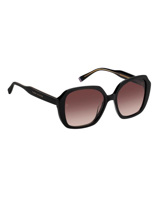 Tommy Hilfiger Black Square Round Sunglasses