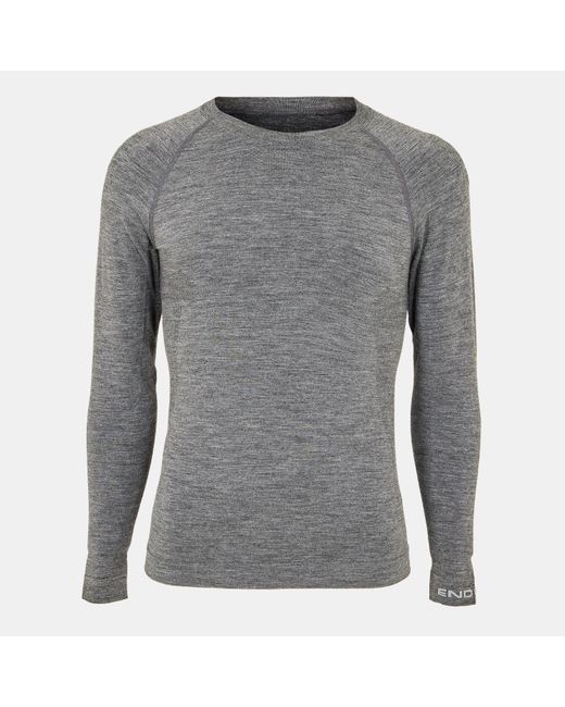 Endura Gray Bb Prols Base Long Sleeve Baselayer Top for men