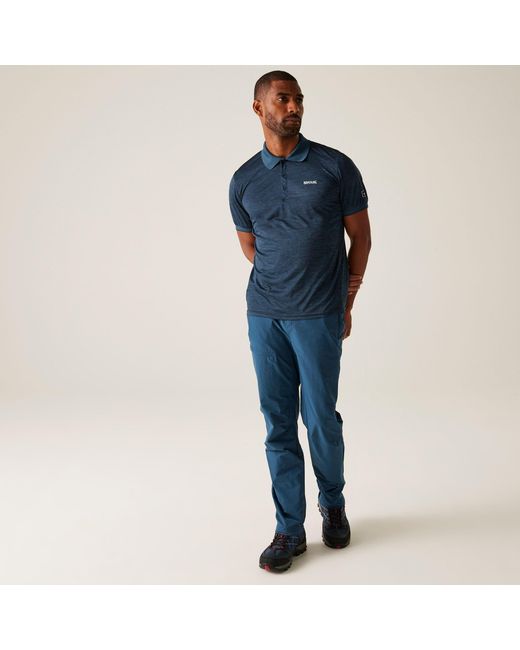 Regatta Blue Remex Ii Quick-Drying Polo Shirts for men