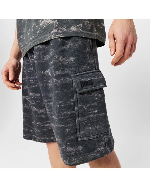 Everlast Black Camo Cargo Shorts for men
