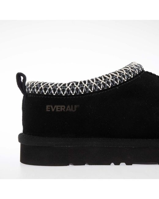 EVER AU Black Wigeon Leather Slippers