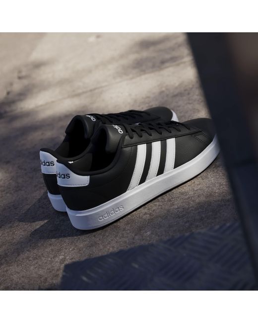 Adidas Black Grand Court Cloudfoam Comfort Shoes