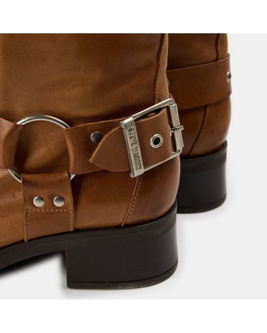 Steve Madden Brown Blessing Ankle Heeled Boots