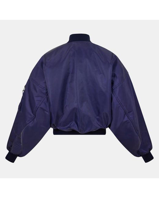 Balenciaga Blue Round Bomber Long Sleeve Zip Parka for men