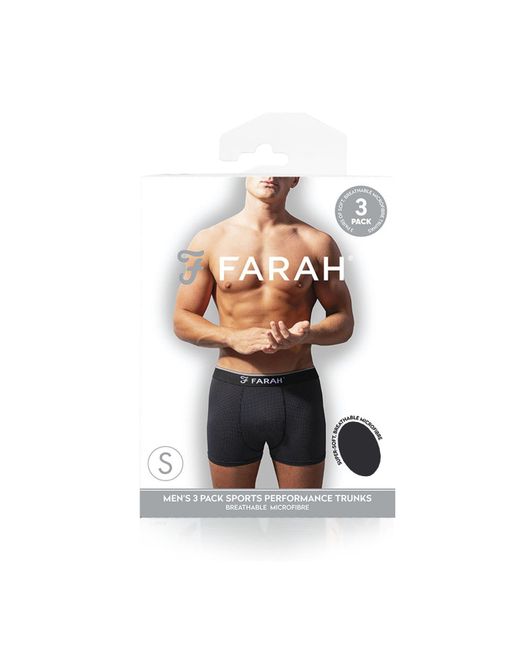 Farah Black Nylon Trunk for men