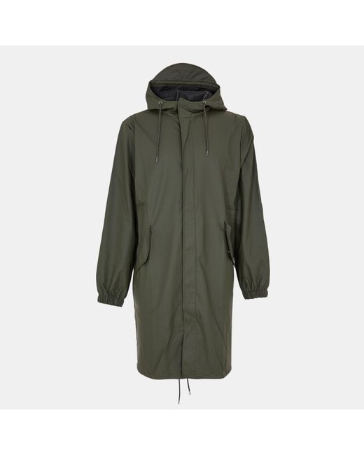 Rains Green Fishtail Waterproof Parka