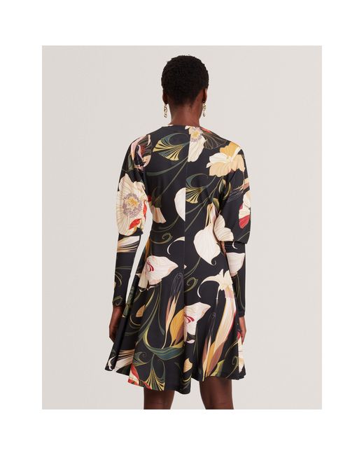 Ted Baker Black Wrap Mini Dress
