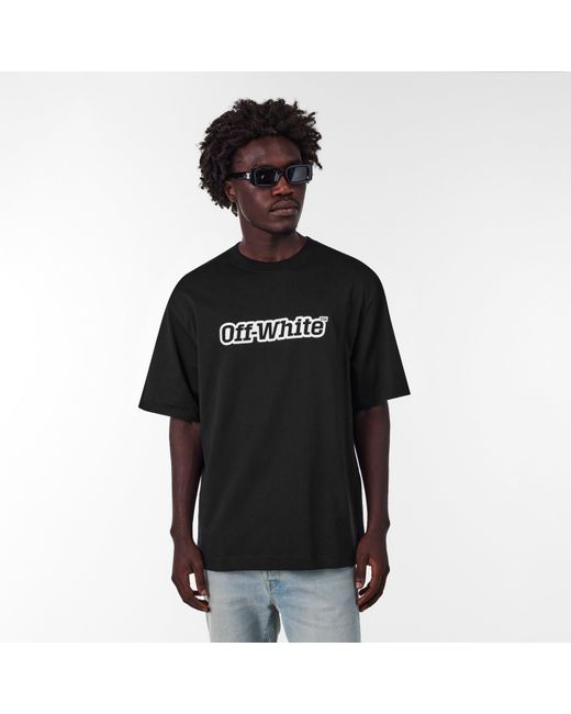 Off-White c/o Virgil Abloh Black Outline Skate Graphic T-Shirt for men