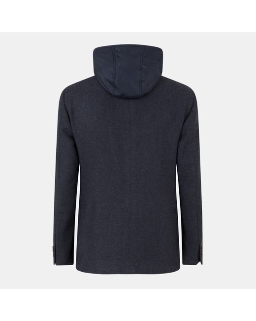 Pal Zileri Blue Structured Bomber Jacket for men