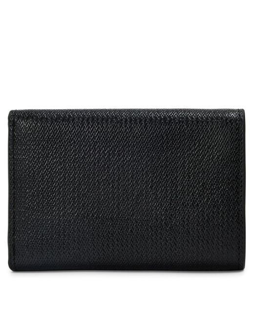DIESEL Black Tri Fold Card Holder for men