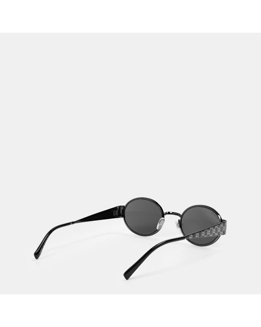 Gucci Metallic Monogram Round Sunglasses