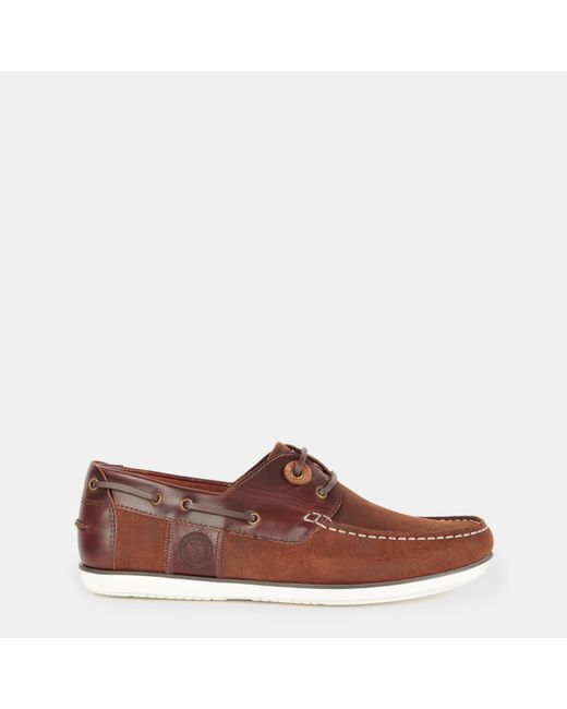 Barbour Brown Wake Boat Shoes for men