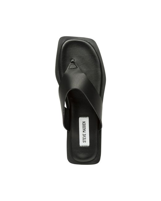 Steve Madden Black Splash Flip Flops