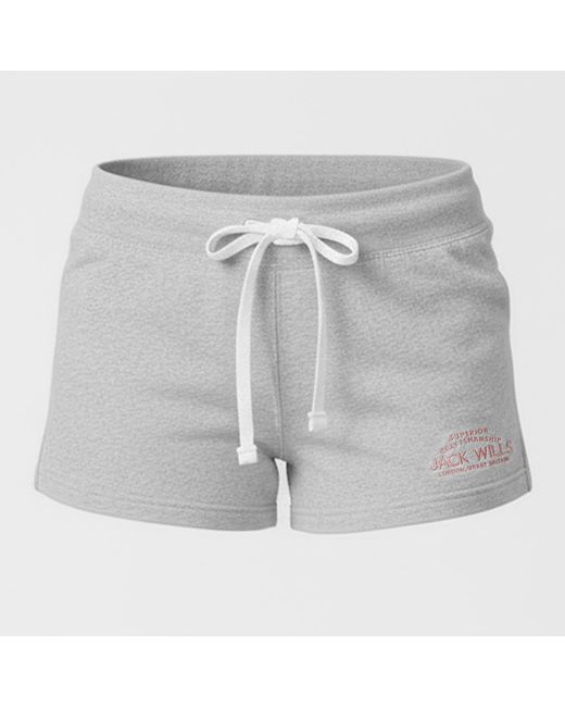 Jack Wills White Jw Bea Logo Sweat Shorts