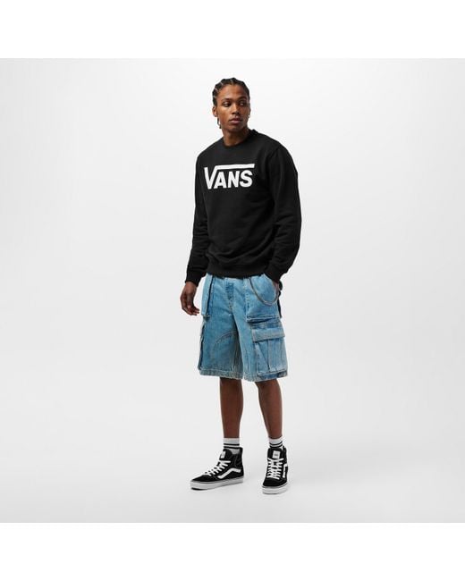 Vans Black Classic Cotton Crew-Neck Relaxed Fit Sweatshirt for men