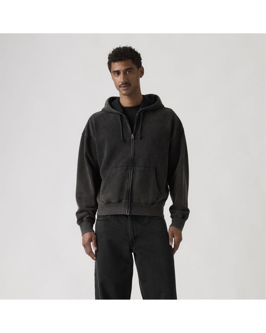 Levi's Gray Hayes Boxy Fz Hoodie for men