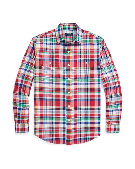 Polo Ralph Lauren Red Oxford Check Shirt for men