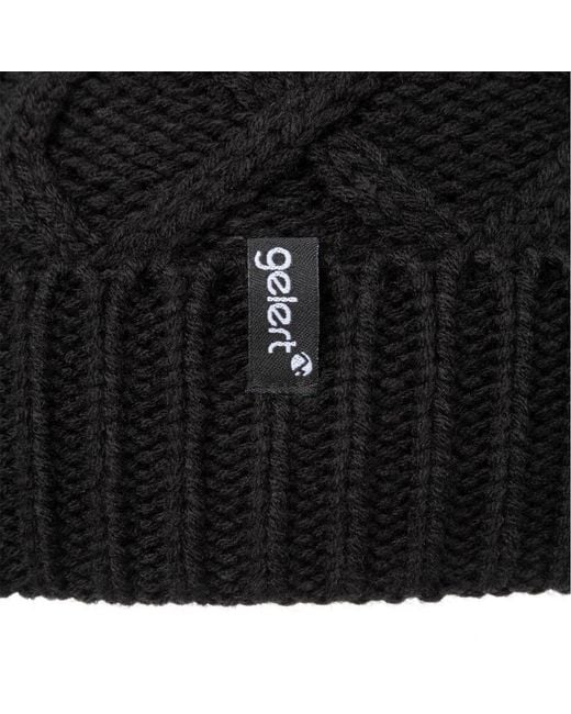 Gelert Black Cable Knitted Beanie
