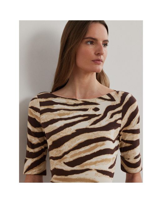 Ralph Lauren Natural Judy Crew Neck Long Sleeve T-Shirt