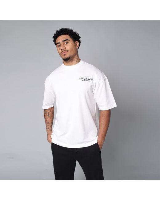 TELA CRUZ White Studio Tee Oversized T-Shirt for men