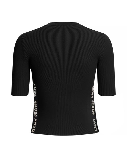 DKNY Black Knitted Top