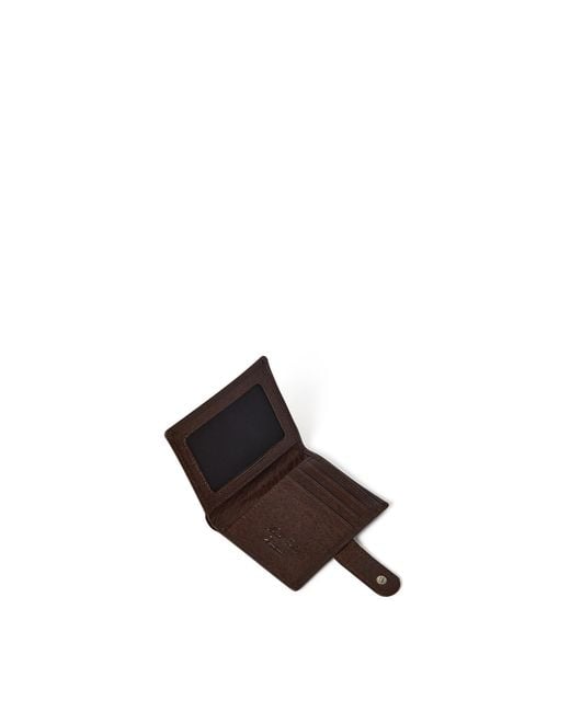Osprey Brown Popper Leather Embossed Billfold Wallet for men