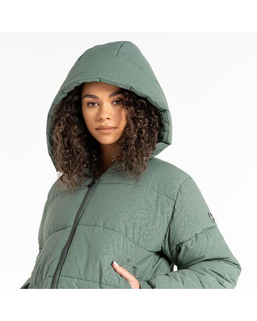 Dare 2b Green Lavishly Water Repellent Long Sleeve Insulated Puffer Jacket