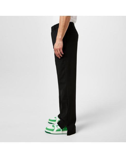 Represent Black Step Stepped Cuff Tailored Trousers for men