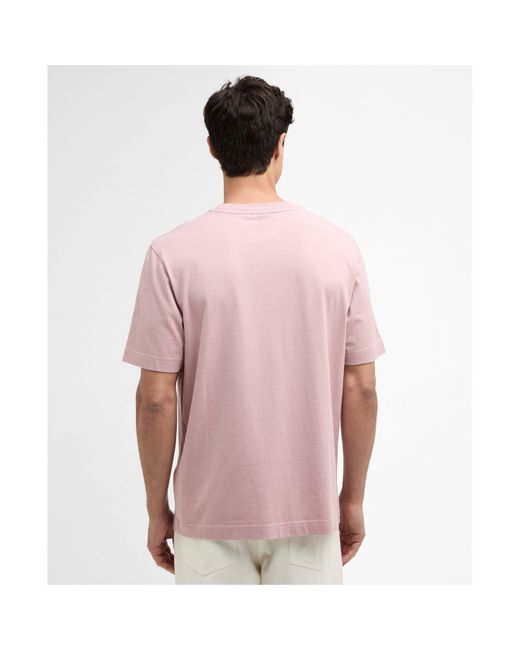 Barbour Pink T-Shirt for men
