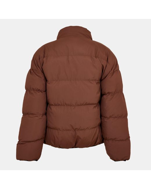 NY Concept Brown Script Puffer Jacket for men