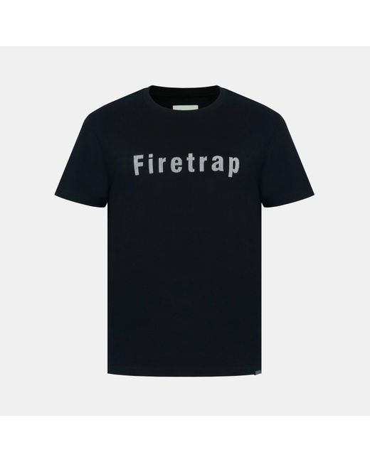 Firetrap Blue Large Logo T-Shirt for men