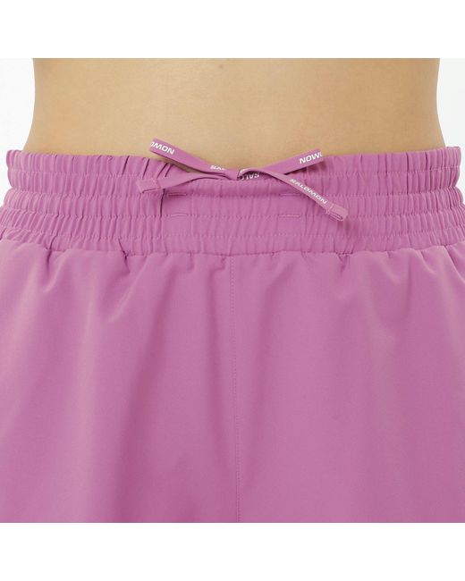 Salomon Purple Shakeout Core 4 Running Shorts