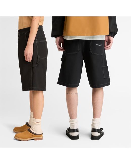 Timberland Black Denim Shorts for men