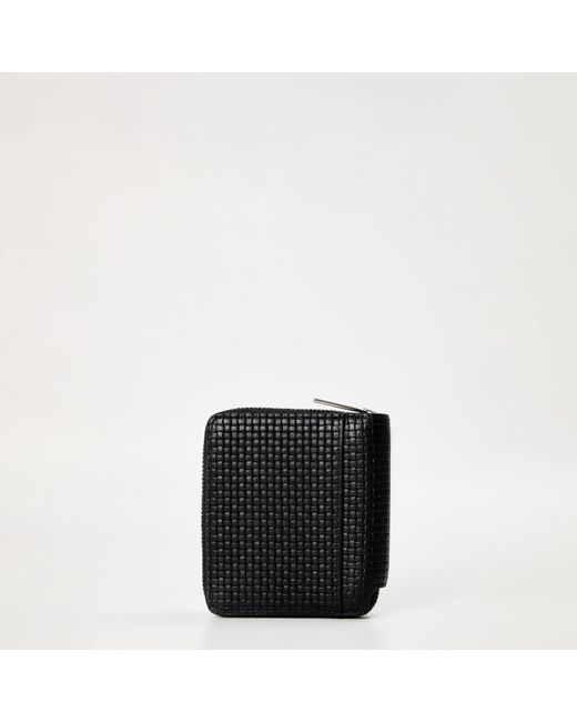 Calvin Klein Black Embossed Woven Billfold Wallet for men