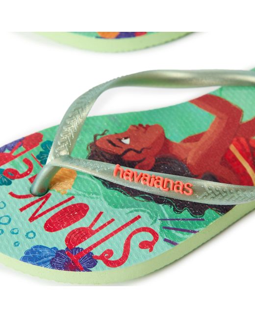 Havaianas Green Slim Princess Flip Flops